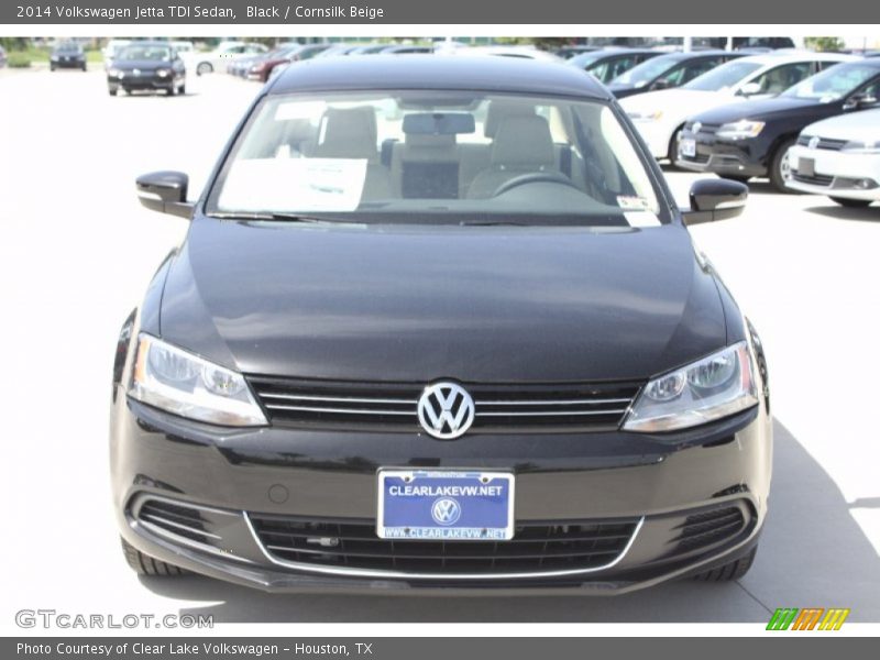 Black / Cornsilk Beige 2014 Volkswagen Jetta TDI Sedan