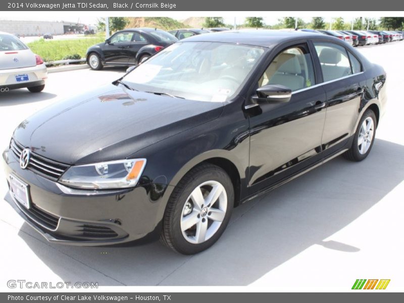 Black / Cornsilk Beige 2014 Volkswagen Jetta TDI Sedan