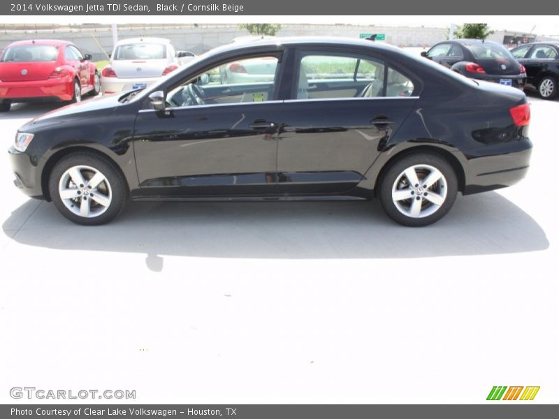 Black / Cornsilk Beige 2014 Volkswagen Jetta TDI Sedan