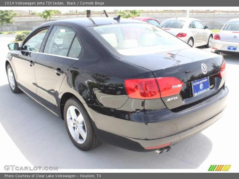 Black / Cornsilk Beige 2014 Volkswagen Jetta TDI Sedan