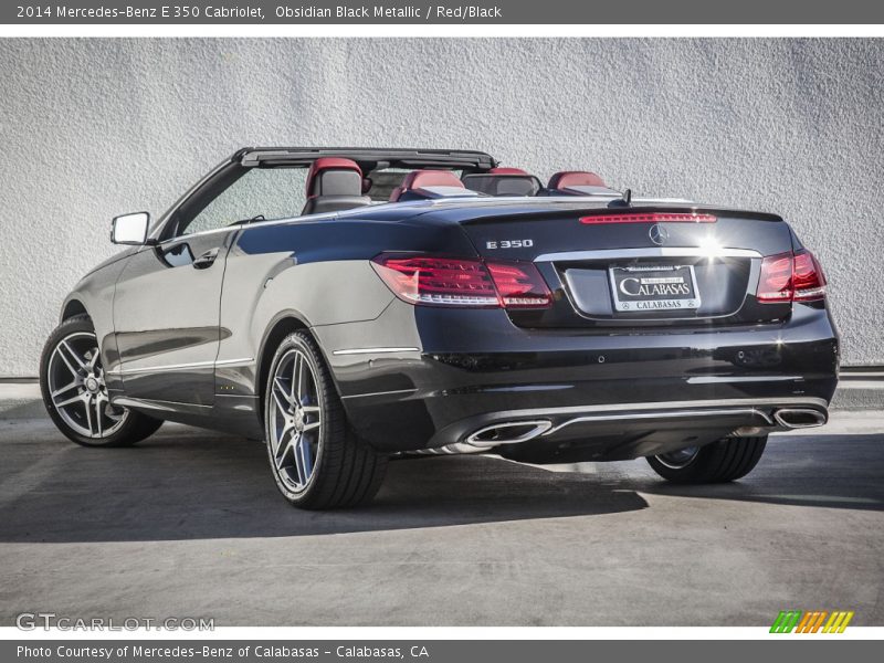 Obsidian Black Metallic / Red/Black 2014 Mercedes-Benz E 350 Cabriolet