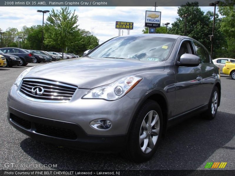Platinum Graphite Gray / Graphite 2008 Infiniti EX 35 AWD