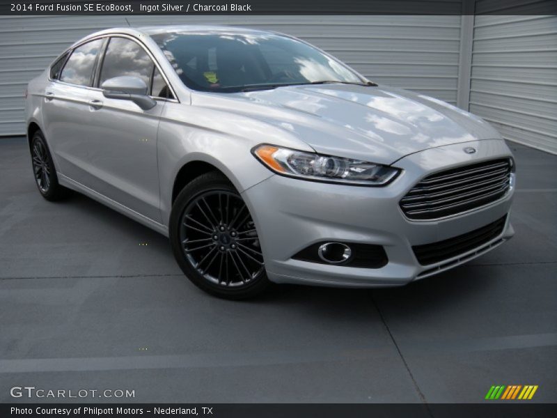 Ingot Silver / Charcoal Black 2014 Ford Fusion SE EcoBoost
