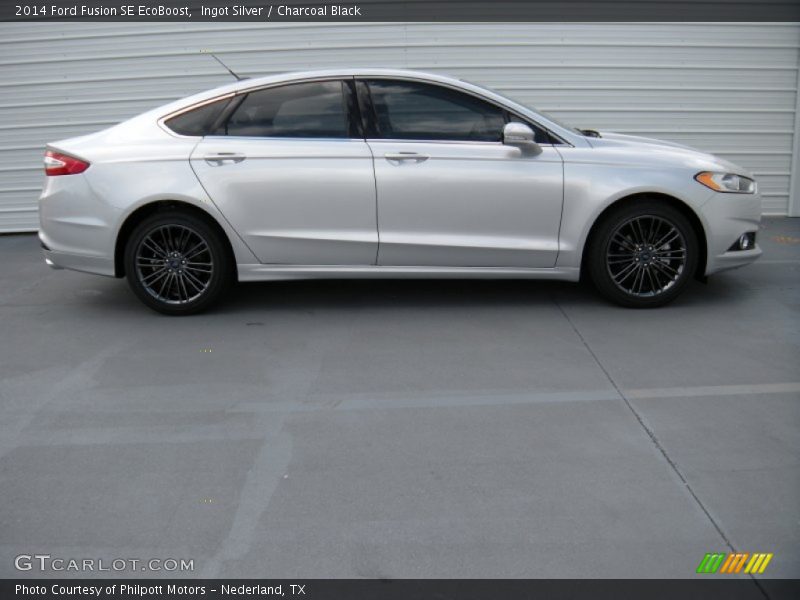 Ingot Silver / Charcoal Black 2014 Ford Fusion SE EcoBoost