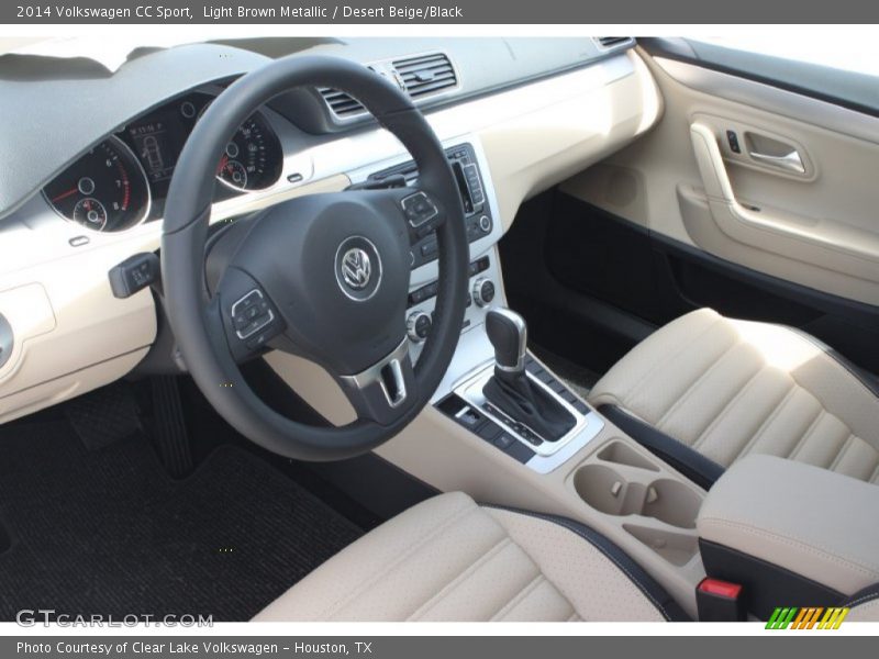 Light Brown Metallic / Desert Beige/Black 2014 Volkswagen CC Sport