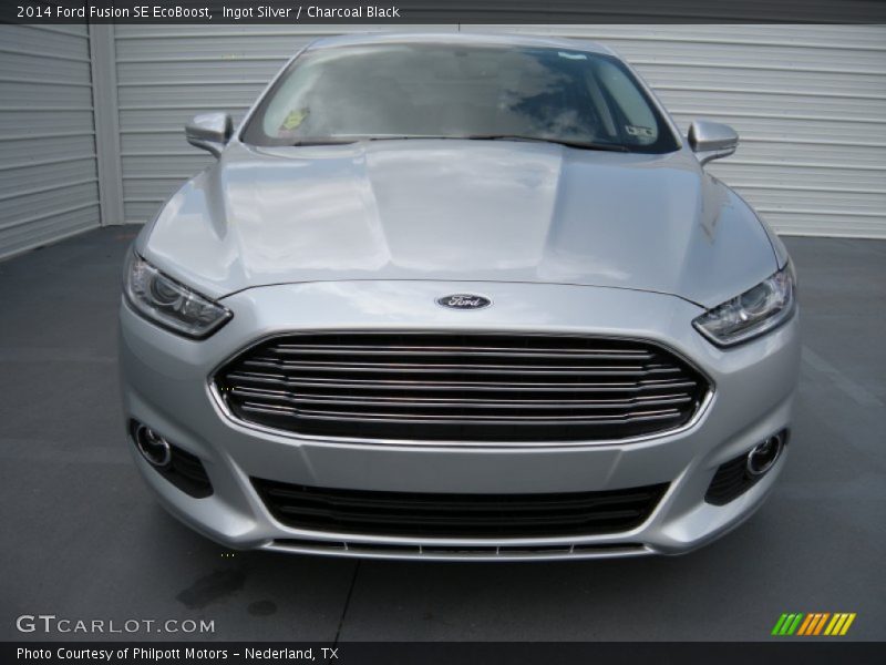 Ingot Silver / Charcoal Black 2014 Ford Fusion SE EcoBoost