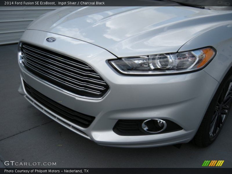 Ingot Silver / Charcoal Black 2014 Ford Fusion SE EcoBoost