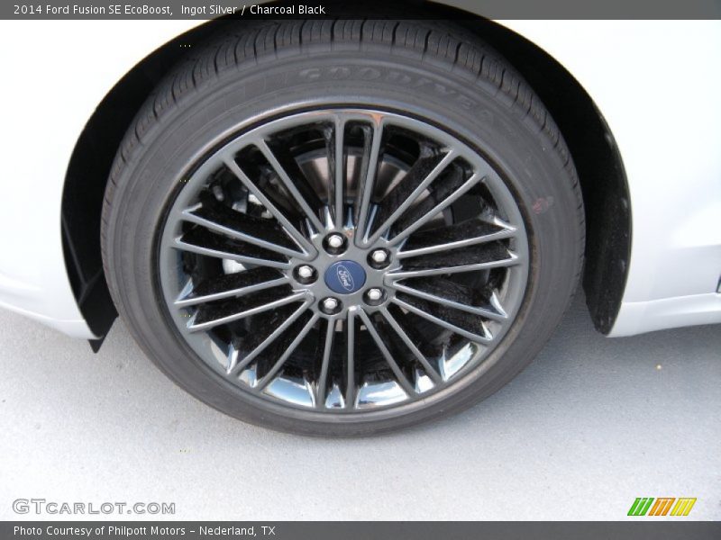 Ingot Silver / Charcoal Black 2014 Ford Fusion SE EcoBoost