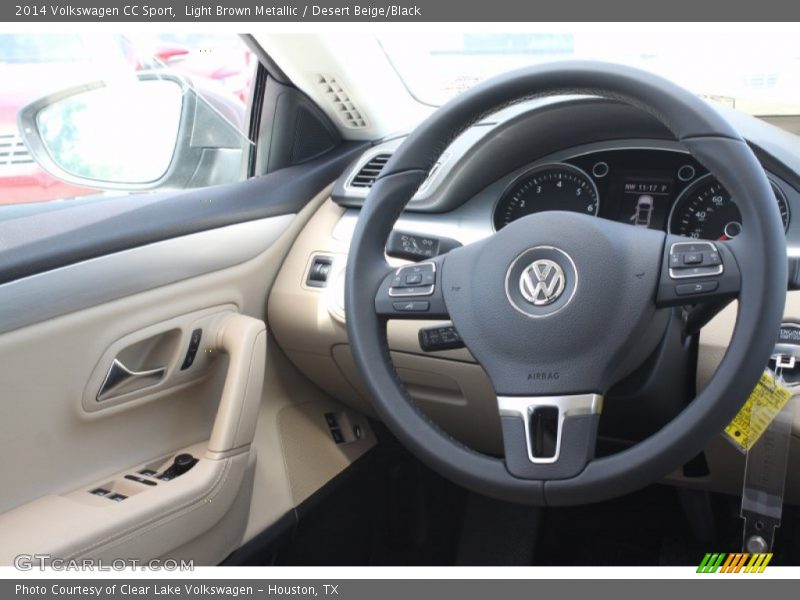 Light Brown Metallic / Desert Beige/Black 2014 Volkswagen CC Sport