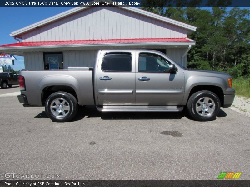 Steel Gray Metallic / Ebony 2009 GMC Sierra 1500 Denali Crew Cab AWD
