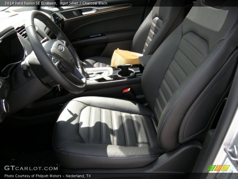 Ingot Silver / Charcoal Black 2014 Ford Fusion SE EcoBoost