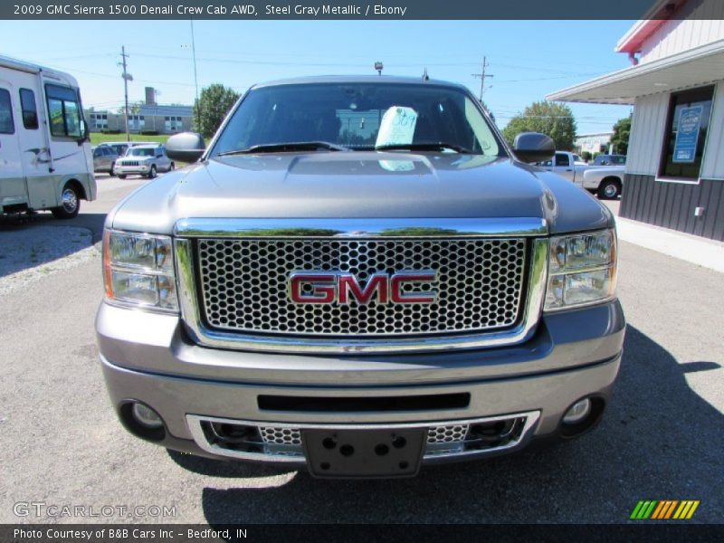 Steel Gray Metallic / Ebony 2009 GMC Sierra 1500 Denali Crew Cab AWD