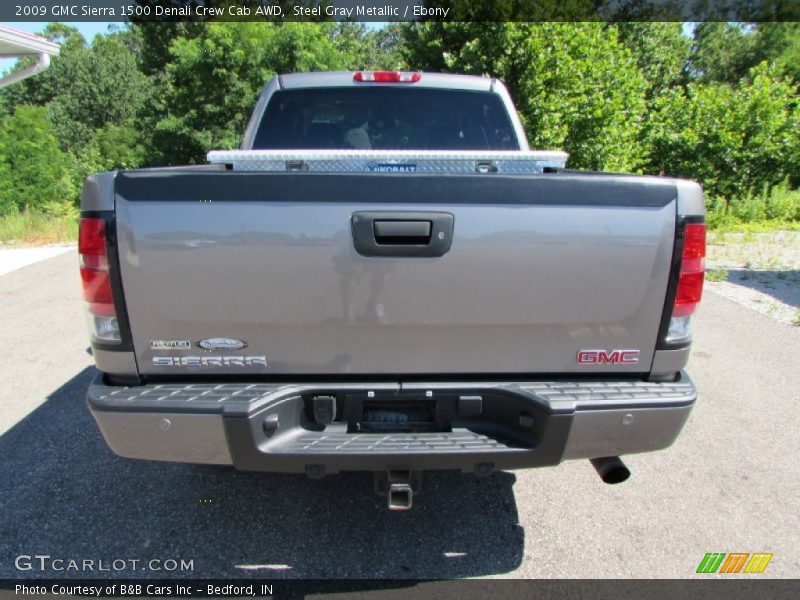 Steel Gray Metallic / Ebony 2009 GMC Sierra 1500 Denali Crew Cab AWD