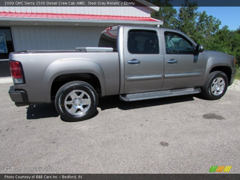 Steel Gray Metallic / Ebony 2009 GMC Sierra 1500 Denali Crew Cab AWD