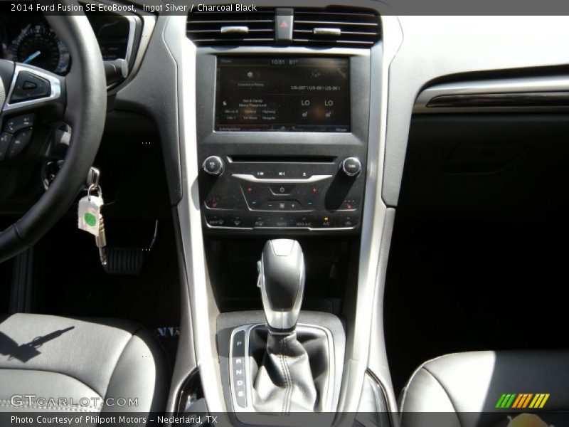 Ingot Silver / Charcoal Black 2014 Ford Fusion SE EcoBoost