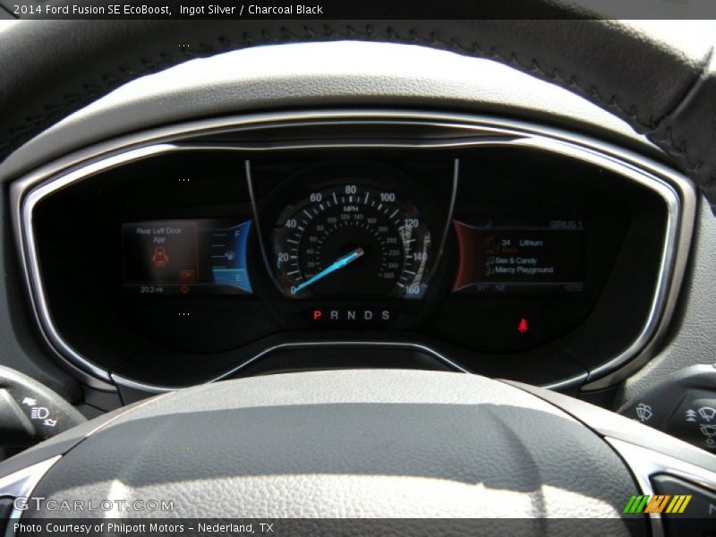Ingot Silver / Charcoal Black 2014 Ford Fusion SE EcoBoost