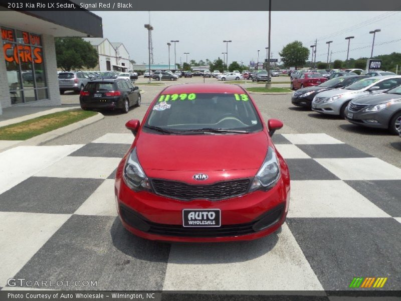 Signal Red / Black 2013 Kia Rio LX Sedan