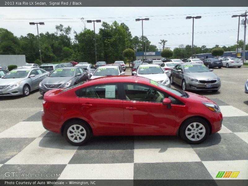 Signal Red / Black 2013 Kia Rio LX Sedan