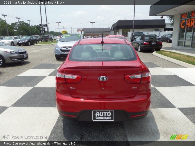Signal Red / Black 2013 Kia Rio LX Sedan
