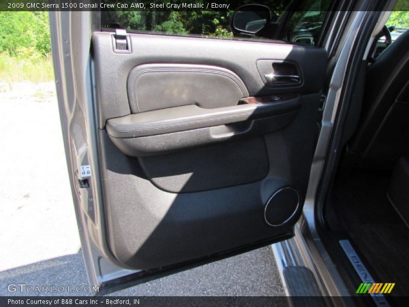 Steel Gray Metallic / Ebony 2009 GMC Sierra 1500 Denali Crew Cab AWD