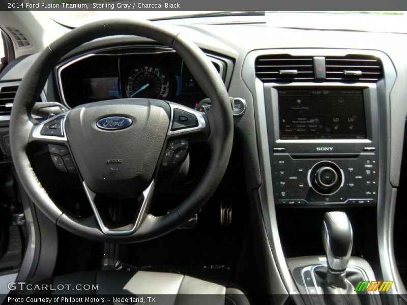 Sterling Gray / Charcoal Black 2014 Ford Fusion Titanium
