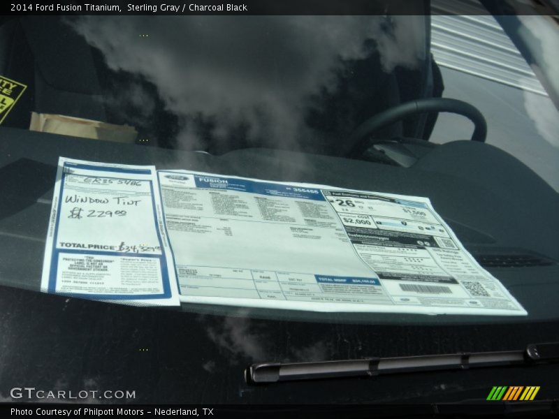 Sterling Gray / Charcoal Black 2014 Ford Fusion Titanium