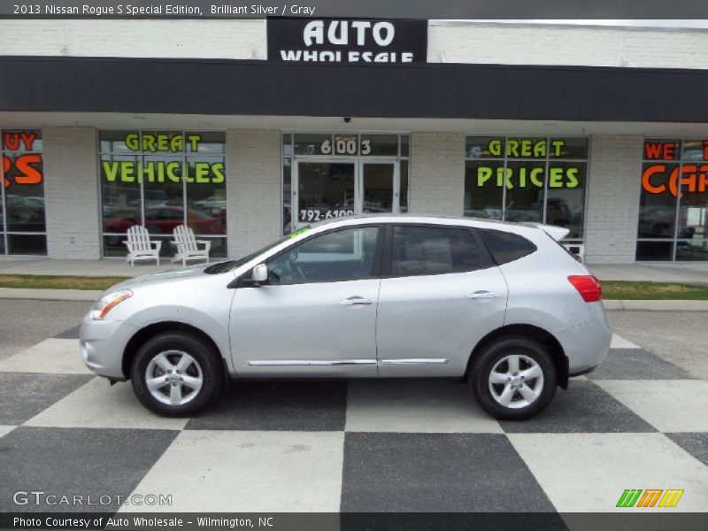 Brilliant Silver / Gray 2013 Nissan Rogue S Special Edition