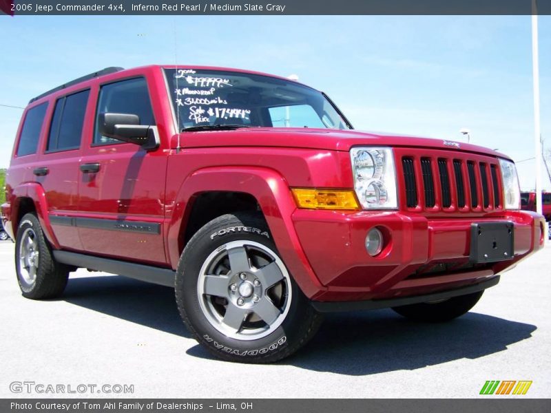 Inferno Red Pearl / Medium Slate Gray 2006 Jeep Commander 4x4