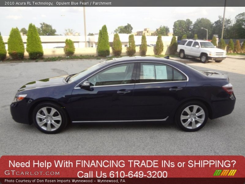 Opulent Blue Pearl / Parchment 2010 Acura RL Technology