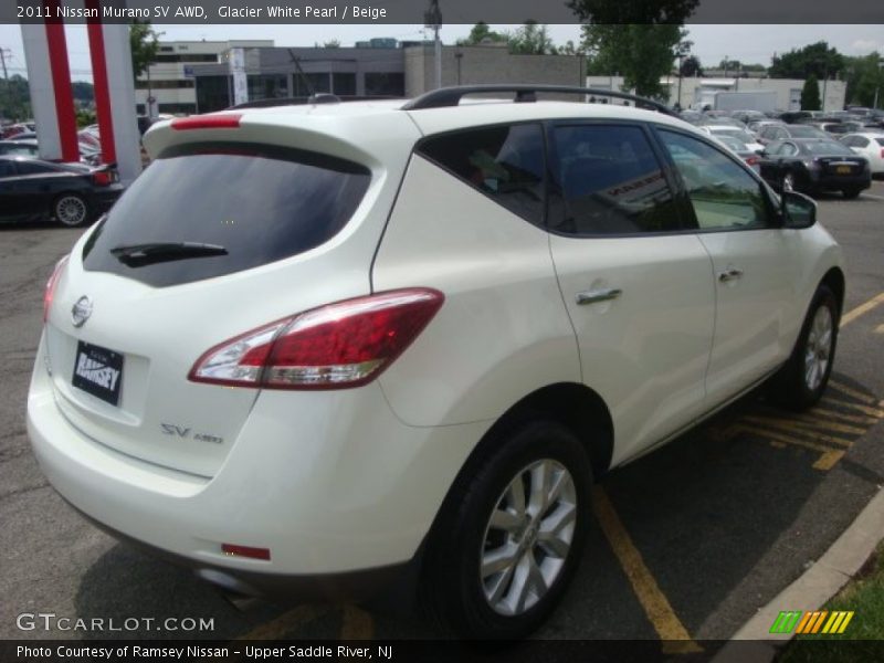 Glacier White Pearl / Beige 2011 Nissan Murano SV AWD