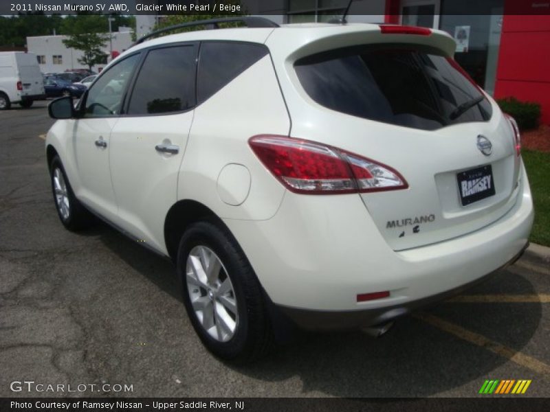 Glacier White Pearl / Beige 2011 Nissan Murano SV AWD