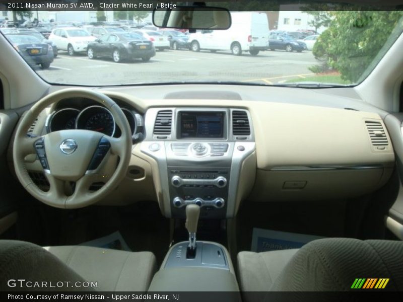 Glacier White Pearl / Beige 2011 Nissan Murano SV AWD