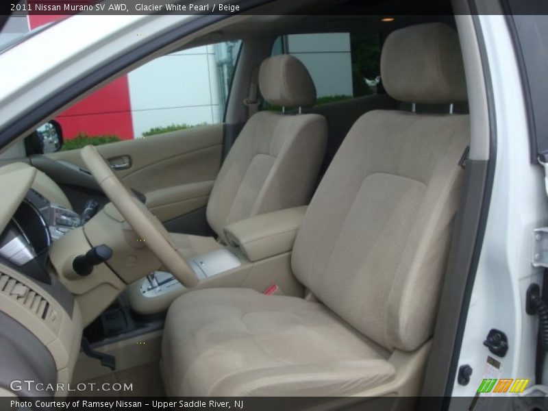 Glacier White Pearl / Beige 2011 Nissan Murano SV AWD