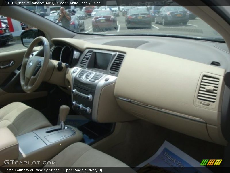 Glacier White Pearl / Beige 2011 Nissan Murano SV AWD