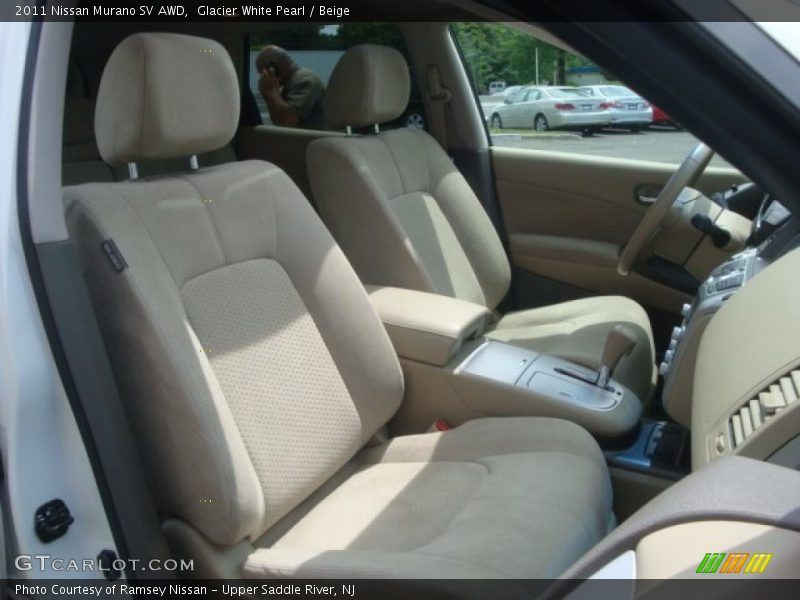 Glacier White Pearl / Beige 2011 Nissan Murano SV AWD