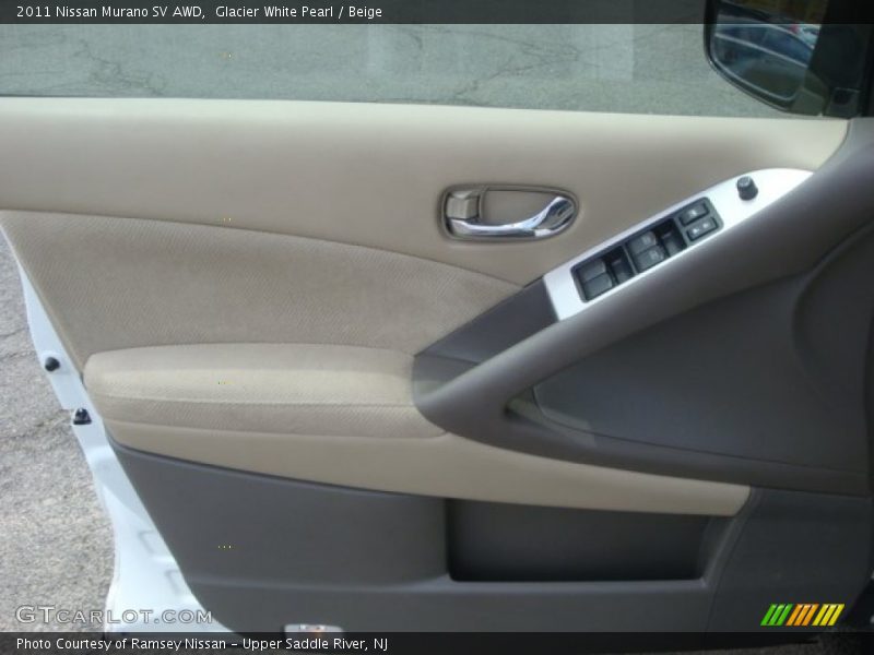Glacier White Pearl / Beige 2011 Nissan Murano SV AWD