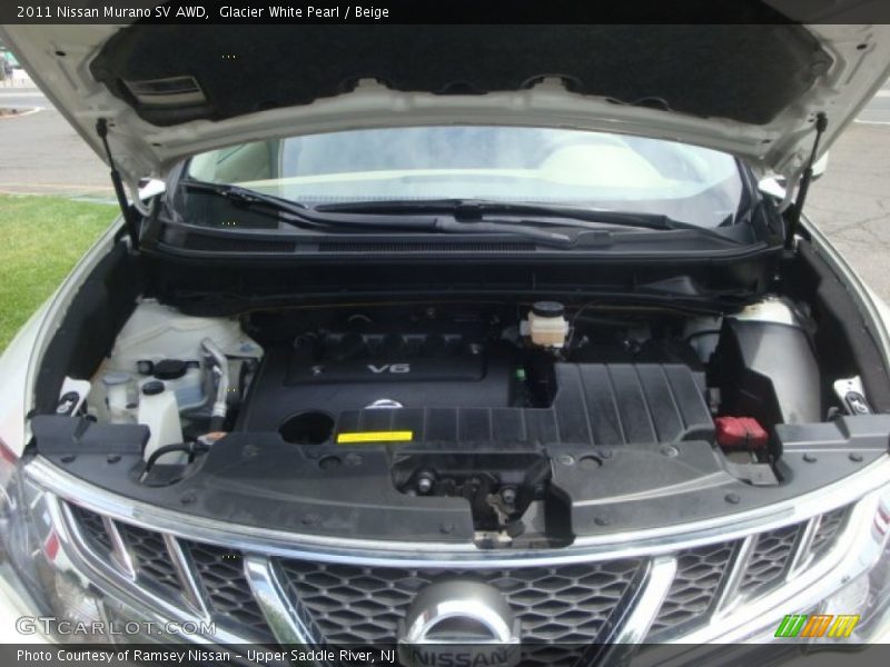 Glacier White Pearl / Beige 2011 Nissan Murano SV AWD