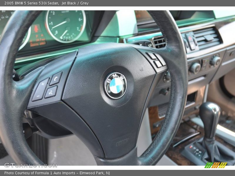 Jet Black / Grey 2005 BMW 5 Series 530i Sedan