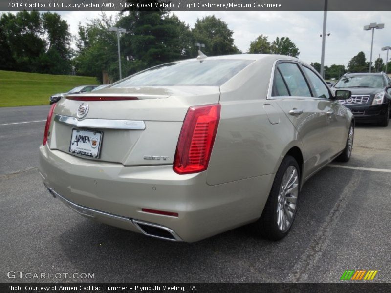 Silver Coast Metallic / Light Cashmere/Medium Cashmere 2014 Cadillac CTS Luxury Sedan AWD