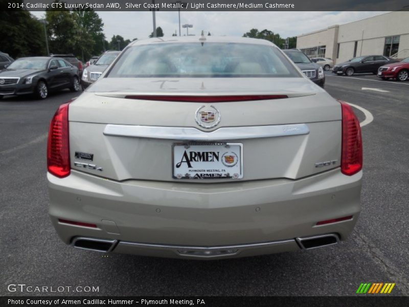 Silver Coast Metallic / Light Cashmere/Medium Cashmere 2014 Cadillac CTS Luxury Sedan AWD