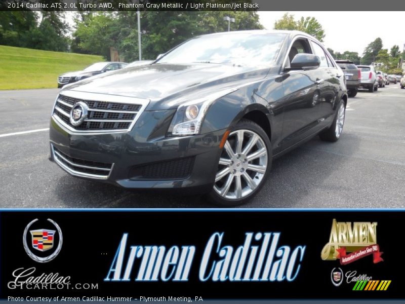 Phantom Gray Metallic / Light Platinum/Jet Black 2014 Cadillac ATS 2.0L Turbo AWD
