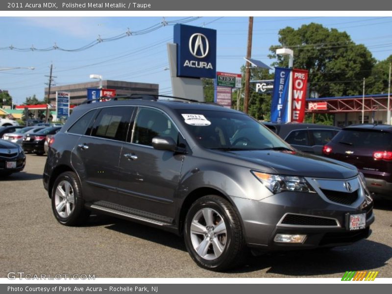 Polished Metal Metallic / Taupe 2011 Acura MDX