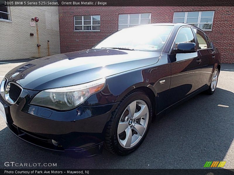 Orient Blue Metallic / Beige 2005 BMW 5 Series 525i Sedan