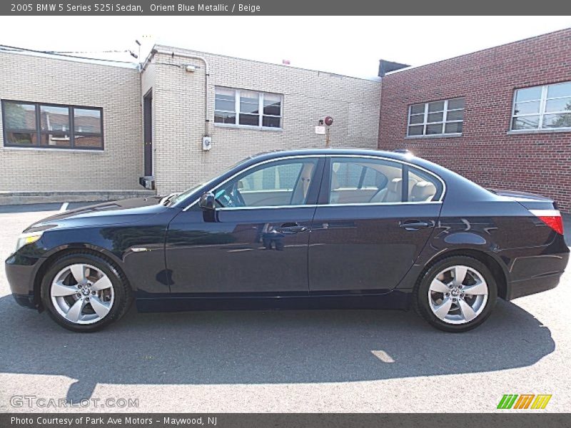 Orient Blue Metallic / Beige 2005 BMW 5 Series 525i Sedan