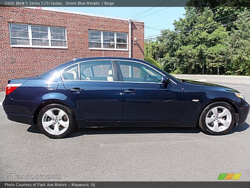 Orient Blue Metallic / Beige 2005 BMW 5 Series 525i Sedan