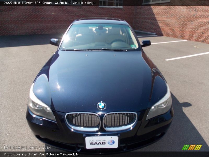 Orient Blue Metallic / Beige 2005 BMW 5 Series 525i Sedan