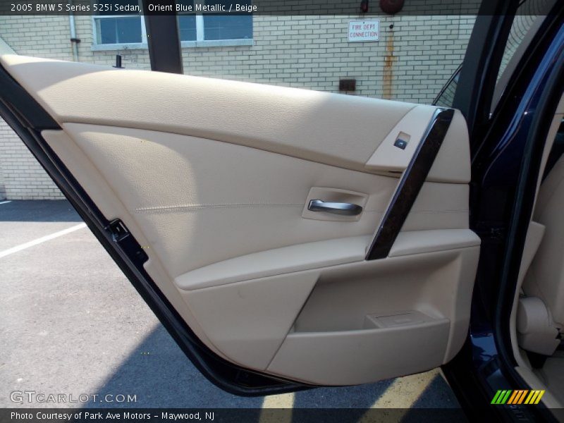 Orient Blue Metallic / Beige 2005 BMW 5 Series 525i Sedan