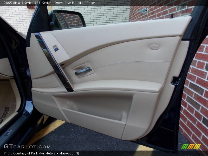 Orient Blue Metallic / Beige 2005 BMW 5 Series 525i Sedan
