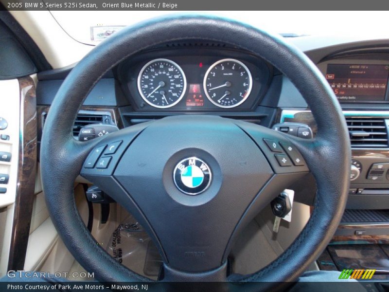 Orient Blue Metallic / Beige 2005 BMW 5 Series 525i Sedan