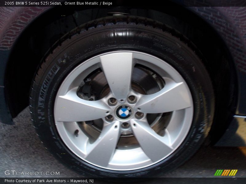 Orient Blue Metallic / Beige 2005 BMW 5 Series 525i Sedan
